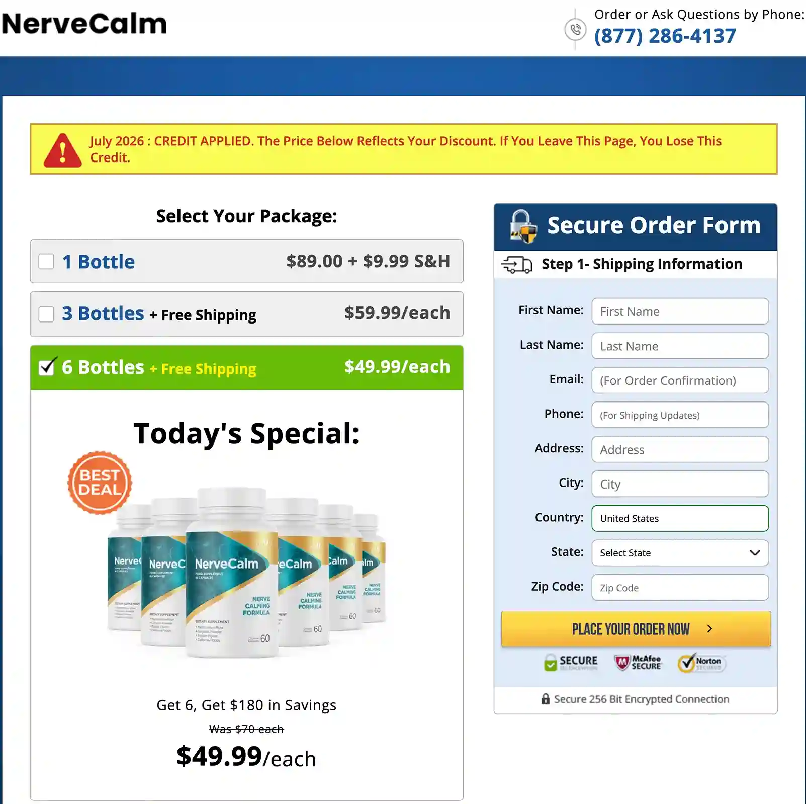 NerveCalm Secure Payment